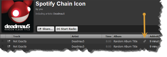 Spotify chain icon
