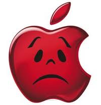 unhappy apple