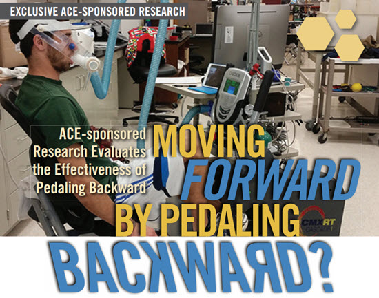 ACE study on pedaling an indoor cycle backwards