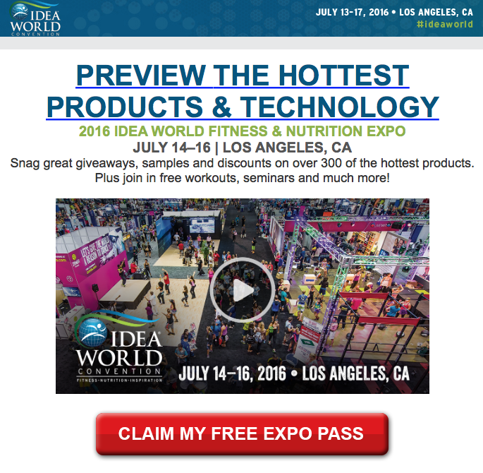 Get a FREE Expo Pass for IDEA World 2016