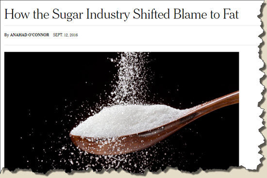 Sugar industry lies about fats