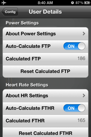 FreeMotion iPhone App Calculates your Functional Threshold Power FTP and Heart Rate