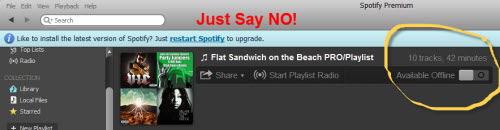 Don't upgrade Spotify if you want to keep your playlist timer
