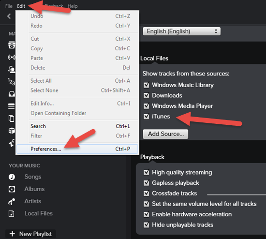Soundcloud MP3s into Spotify settings