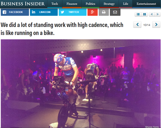Pro cyclist teaching high cadence standing climbs