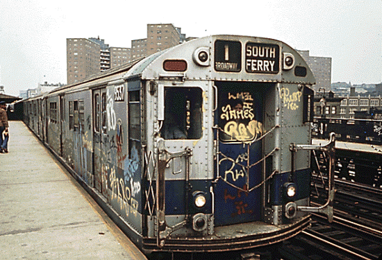 NYC subway trains don't look like this anymore :)