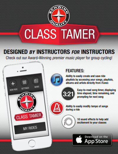 Schwinn Class Tamer Indoor Cycling Instructor iPhone App