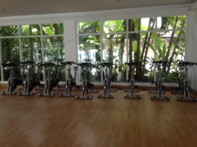 Spin bikes in facility